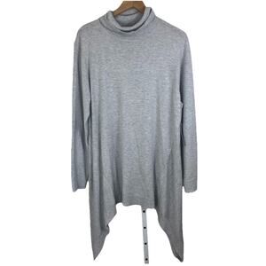 NWT Chicos Featherweight Turtleneck Tunic Sweater Womens 3 XL Sharkbite Cashmere